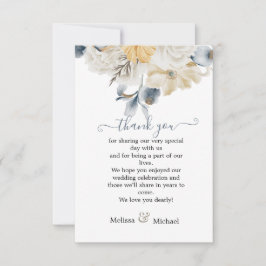 ETWAS BLUE Floral Wedding Dankeskarte