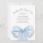 Etwas Blue French Bow Coquette Brautparty Einladung (Vorderseite)