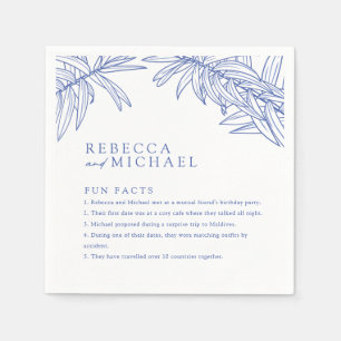Etwas Blue Fun Fakten Einfache botanische Serviette