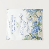Etwas Blue Hydrangea Brautparty Hintergrund Wandteppich (Vorderseite (Horizontal))