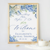 Etwas Blue Hydrangea Brautparty Willkommen Poster