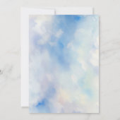 Etwas Blue Hydrangea Bridal Teedusche Einladung (Rückseite)