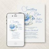 Etwas Blue Hydrangea Bridal Teedusche Einladung