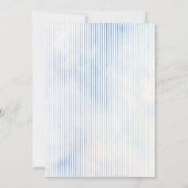 Etwas Blue Hydrangea Chinoiserie Brautparty Einladung (Rückseite)