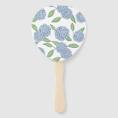 Etwas Blue Hydrangea Coastal Hochzeit Fächer (Rückseite)