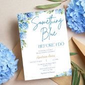 Etwas Blue Hydrangea Floral Brautparty Einladung