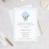 Etwas Blue Hydrangea Ginger Jar Brautparty Einladung