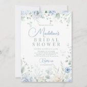 Etwas Blue Hydrangeas Brautparty Einladung (Vorderseite)