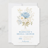 Etwas Blue Hydrangeas Bridal Dusche Einladung (Vorderseite)