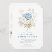 Etwas Blue Hydrangeas Bridal Dusche Einladung (Vorne/Hinten)