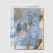 Etwas Blue Hydrangeas Malerei Hochzeit Pergament Einladungen (Versatz (Ehepaar))