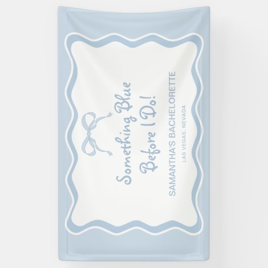 Etwas Blue Junggeselinnen-Abschied Willkommen Banner (Vertikal)
