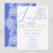 Etwas Blue Lingerie & Prosecco Brautparty Einladung (Vorne/Hinten)