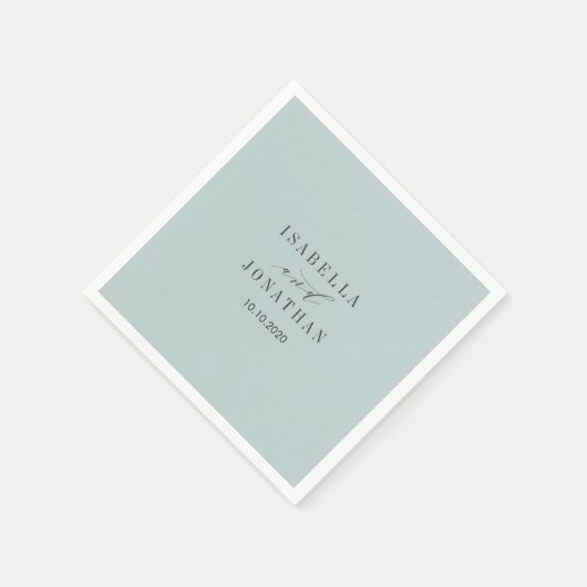 Etwas Blue Monocolor Hochzeit Custom Serviette (Ecke)