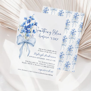 Etwas Blue Ribbon Brautparty Dusty Blue Einladung