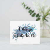 Etwas Blue Rose Brautparty Rezept Card Postkarte (Stehend Vorderseite)
