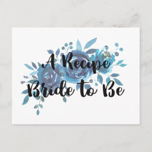 Etwas Blue Rose Brautparty Rezept Card Postkarte