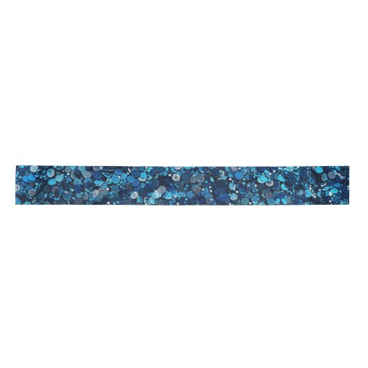 Etwas Blue Sequin Look Satinband (Vorderseite)