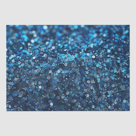 Etwas Blue Sequin Look Seidenpapier (Vorderseite)