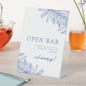 Etwas Blue Simple Botanic Open Bar Sockelschild (In Situ)