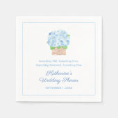 Etwas Blue Spring Summer Brautparty Serviette (Vorderseite)