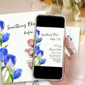 Etwas Blue Spring Tulip Blume Brautparty Einladung