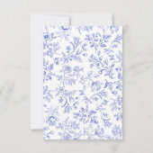 Etwas Blue Toile Brautparty Danke Karte (Rückseite)