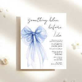 Etwas Blue Watercolor Bow Brautparty laden ein
