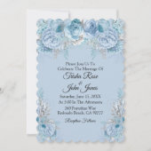 Etwas Blue Wedding Collection Einladung (Vorderseite)