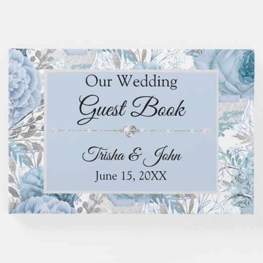 Etwas Blue Wedding Collection Gästebuch (Vorderseite)