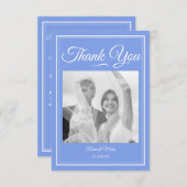 Etwas Blue Wedding Dankeschön Card Dankeskarte (Vorne/Hinten)