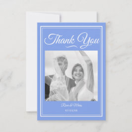 Etwas Blue Wedding Dankeschön Card Dankeskarte