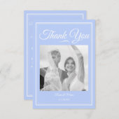 Etwas Blue Wedding Dankeschön Card Dankeskarte (Vorne/Hinten)