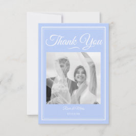 Etwas Blue Wedding Dankeschön Card Dankeskarte
