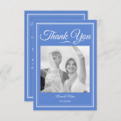 Etwas Blue Wedding Dankeschön Card Dankeskarte (Vorne/Hinten)