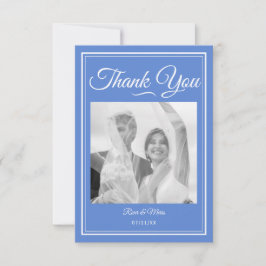 Etwas Blue Wedding Dankeschön Card Dankeskarte