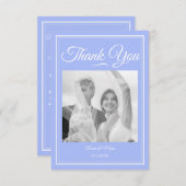 Etwas Blue Wedding Dankeschön Card Dankeskarte (Vorne/Hinten)