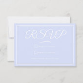 Etwas Blue Wedding RSVP Card (Vorderseite)