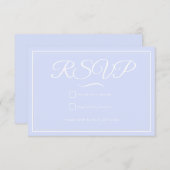 Etwas Blue Wedding RSVP Card (Vorne/Hinten)