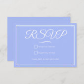Etwas Blue Wedding RSVP Card (Vorne/Hinten)