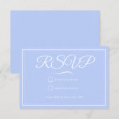 Etwas Blue Wedding RSVP Card Karte (Vorne/Hinten)