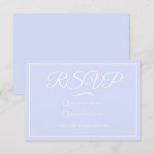 Etwas Blue Wedding RSVP Card Karte (Vorne/Hinten)