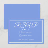 Etwas Blue Wedding RSVP Card Karte (Vorne/Hinten)