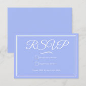 Etwas Blue Wedding RSVP Card Karte (Vorne/Hinten)