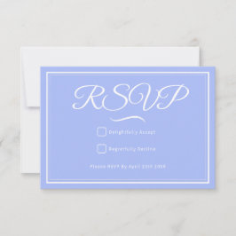 Etwas Blue Wedding RSVP Card Karte