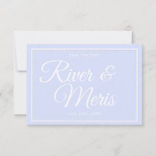 Etwas Blue Wedding speichert die Datumskarte Save The Date