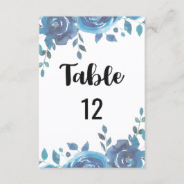 Etwas Blue Wedding Tischnummer Seating Chart