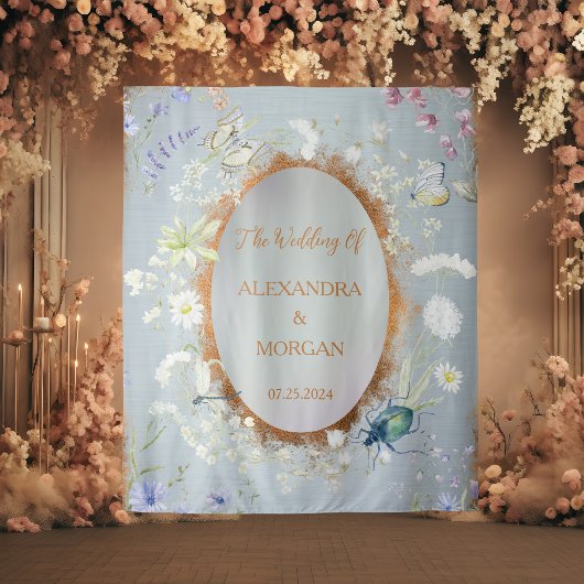 Etwas Blue Wedding Wandteppich