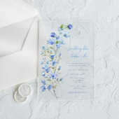 Etwas Blue Wildblume Brautparty Acryleinladungen