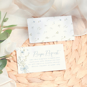 Etwas Blue Wildblume Brautparty Begleitkarte